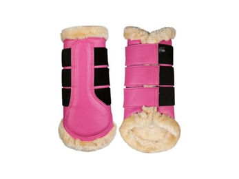 HKM Comfort Gamaschen Beinschutz Pink Größe L – Bild 1 von 1