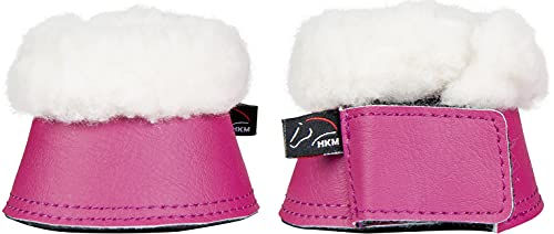 HKM Comfort Gamaschen und Hufglocken für Shetty aus Kunstleder in Rosa – Bild 1 von 1