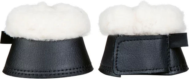 HKM Comfort Gamaschen und Hufglocken für Shettys aus Kunstleder in Schwarz – Bild 1 von 1