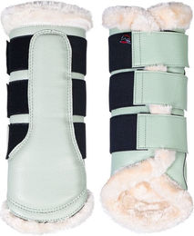 HKM Comfort Premium Dressurgamaschen für Minishettys aus Kunstleder in Hellgrün – Bild 1 von 1
