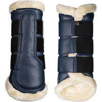 Produktbild von HKM Comfort Premium Fur Gamaschen aus Kunstleder Dunkelblau Größe L