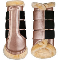 Produktbild von HKM Comfort Premium Fur Gamaschen für Pferde aus Kunstleder Rosa XL