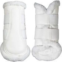 Produktbild von HKM Comfort Premium Fur Geschlossene Gamaschen für Pferde aus Kunstleder in Weiß Shetty