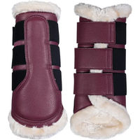 Produktbild von HKM Comfort Premium Fur Geschlossene Gamaschen für Pferde aus Kunstleder Rot XL
