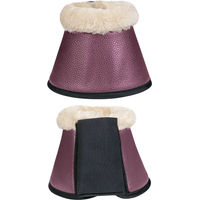 Produktbild von HKM Comfort Premium Fur Hufglocken für Ponys in Rot mit Plüschbesatz