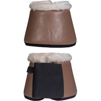 Produktbild von HKM Comfort Premium Fur Hufglocken Gamaschen aus Plüsch Braun XL