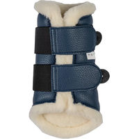 Produktbild von HKM Comfort Premium Fur II Geschlossene Gamaschen für Pferde aus Kunstleder Blau Größe M