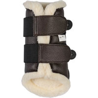 Produktbild von HKM Comfort Premium Fur II Geschlossene Gamaschen für Pferde aus Kunstleder Braun Größe M