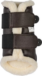 HKM Comfort Premium Fur II Geschlossene Gamaschen für Pferde aus Kunstleder Braun XS – Bild 1 von 1