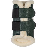 Produktbild von HKM Comfort Premium Fur II Geschlossene Gamaschen für Pferde aus Kunstleder Grün Größe M