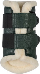 Produktbild von HKM Comfort Premium Fur II Geschlossene Gamaschen für Pferde aus Kunstleder Grün XS