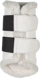 HKM Comfort Premium Fur II Geschlossene Gamaschen für Pferde aus Kunstleder Weiß XS – Bild 1 von 1
