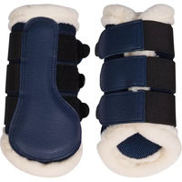 Produktbild von HKM Comfort Premium Mesh Gamaschen für Pferde aus Kunstleder Blau Größe M