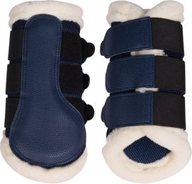 HKM Comfort Premium Mesh Gamaschen für Pferde aus Kunstleder Blau XL – Bild 1 von 1