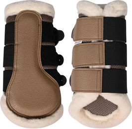 HKM Comfort Premium Mesh Gamaschen für Pferde aus Kunstleder Braun XL – Bild 1 von 1