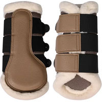 Produktbild von HKM Comfort Premium Mesh Gamaschen für Pferde aus Kunstleder Braun XL