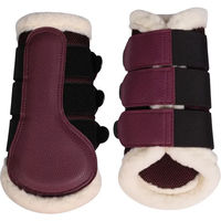 Produktbild von HKM Comfort Premium Mesh Gamaschen für Pferde aus Kunstleder in Rot Größe XS
