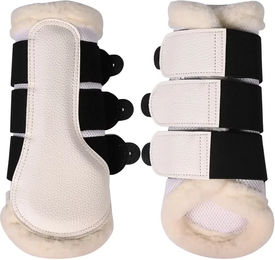 HKM Comfort Premium Mesh Gamaschen für Pferde aus Kunstleder in Weiß Größe XL – Bild 1 von 1