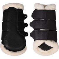 Produktbild von HKM Comfort Premium Mesh Gamaschen für Pferde aus Kunstleder Schwarz XS