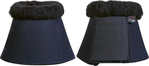 HKM Comfort Softopren Hufglocken mit Polsterung und Teddyrand für Warmblut Schwarz/Schwarz – Bild 1 von 1