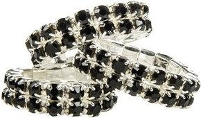 HKM Crystal Mähnengummis mit Strass Schwarz 5er Set Turnierzubehör – Bild 1 von 1