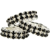 Produktbild von HKM Crystal Mähnengummis mit Strass Schwarz 5er Set Turnierzubehör