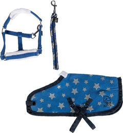 HKM Cuddle Pony Starset Hobby Horsing Blau mit Sternenmuster – Bild 1 von 4
