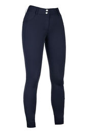 HKM Damen Ari Mid Rise Reithose mit Silikon-Kniebesatz Dunkelblau Größe 46 – Bild 1 von 2