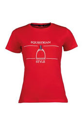 Produktbild von HKM Damen Equine Sports Style T-Shirt aus Baumwolle Rot XS