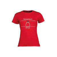 Produktbild von HKM Damen Equine Sports Style T-Shirt aus Baumwolle Rot XXL