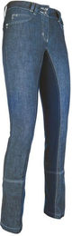 HKM Damen Jodhpur Miss Blink Reithose mit Vollbesatz in Jeansblau/Dunkelblau Größe 54 Slim EU – Bild 1 von 1