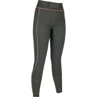 Produktbild von HKM Damen Juna Reitleggings mit Silikon-Vollbesatz in Graugrün