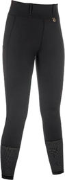 HKM Damen Juna Reitleggings mit Silikon-Vollbesatz Schwarz Größe 46 – Bild 1 von 3