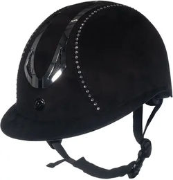 HKM Damen Reithelm Illusion Diamond Schwarz 49-51 cm – Bild 1 von 1