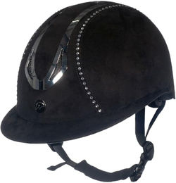 HKM Damen Reithelm Illusion Diamond Schwarz 61-63 cm – Bild 1 von 1