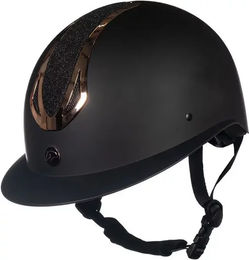 HKM Damen Reithelm Illusion Schwarz/Rosegold Grösse 58-60 cm – Bild 1 von 1