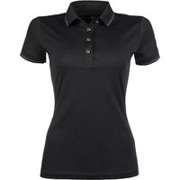 Produktbild von HKM Damen Reitpolo Rosegold Glamour Schwarz Größe S