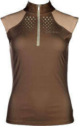 HKM Damen Reitshirt Amalfi in Beige und Braun Größe L – Bild 1 von 3