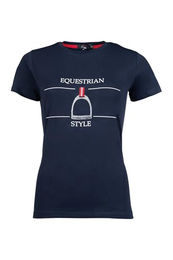 Produktbild von HKM Damen Reitshirt aus Baumwolle Blau XXL