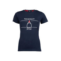 Produktbild von HKM Damen Reitshirt aus Baumwolle Blau XXL