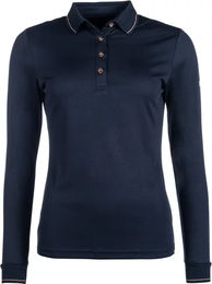 HKM Damen Reitshirt Langarm Rosa Blau Gold XXS – Bild 1 von 2