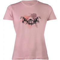 Produktbild von HKM Damen Reitshirt Running Horse aus Naturmaterial in Rosa Größe XXL