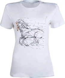 HKM Damen T-Shirt Geometrical Horse Weiß 2XS – Bild 1 von 1