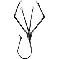 Produktbild von HKM Dana Jagdhalsband für Pferde aus Leder in Schwarz und Silber