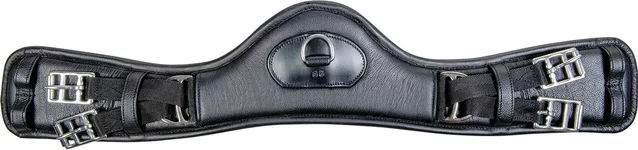 HKM Dressage Anatomic Ledersattelgurt Schwarz ohne Elastik – Bild 1 von 1