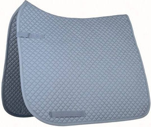 HKM Dressurschabracke klein gesteppt aus Baumwollmix Grau für Vollblut und Warmblut – Bild 1 von 1