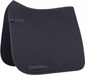 HKM Dressurschabracke klein gesteppt Baumwollmix Lemon/Silber für Vollblut und Warmblut – Bild 1 von 1