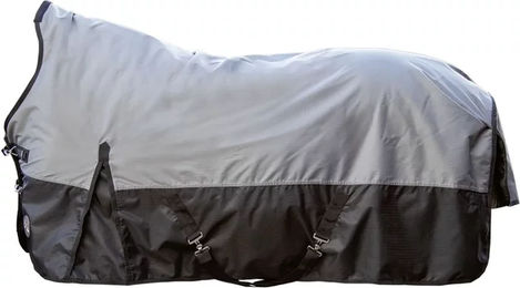 HKM Edmonton Outdoor-Pferdedecke mit hohem Kragen aus Oxford-Gewebe in Grau – Bild 1 von 1
