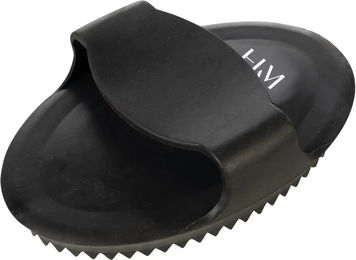 HKM Ella Gummistriegel für Pferde Schwarz 15,7 x 10,4 cm – Bild 1 von 3