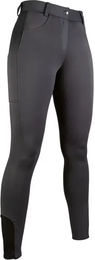 HKM Emma Reithose Damen Full Grip Dunkelgrau Größe 46 – Bild 1 von 2